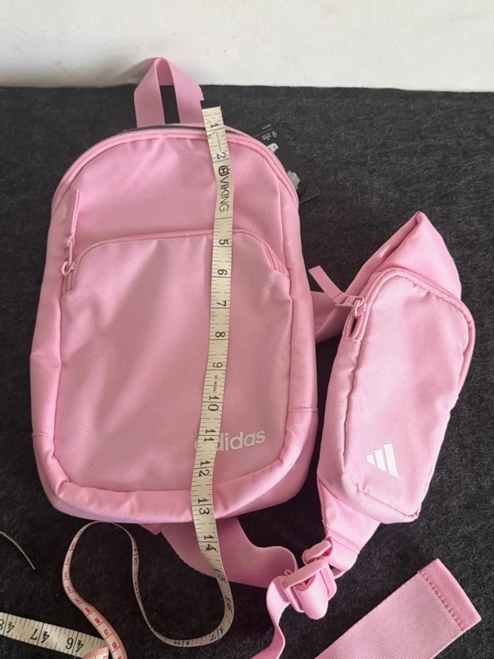 adidas Pink Sling Pack with Strap Pouch NWT - Picture 5 of 6